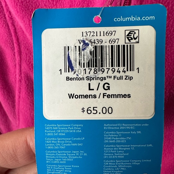 New with tag Columbia fleece jacket. - Picture 3 of 3